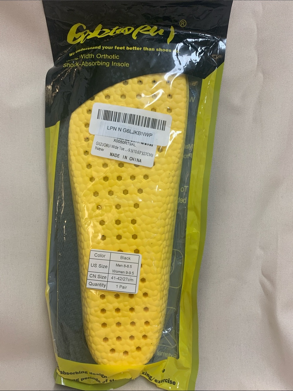 NIP Wide/Toe Width Orthopedic Insoles